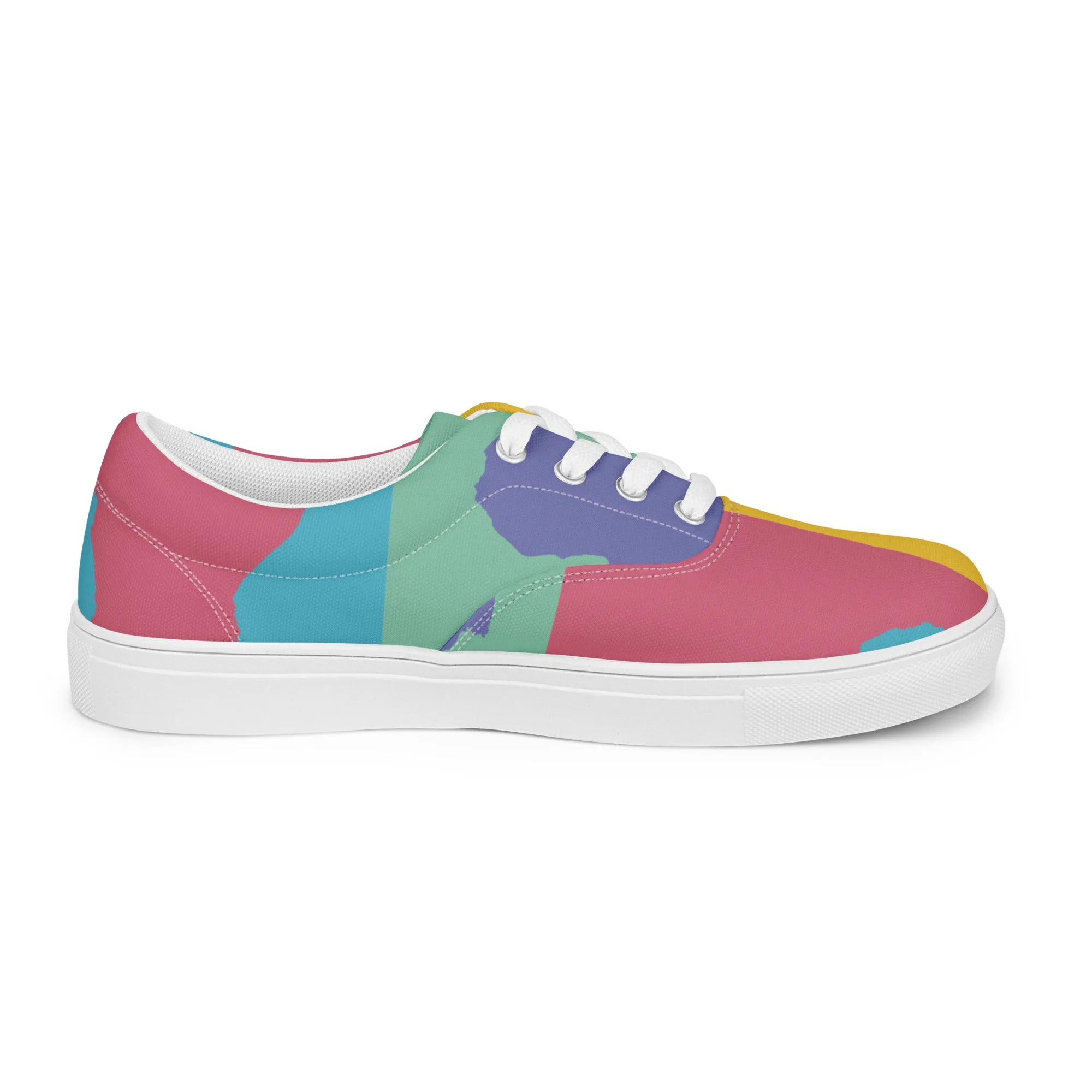 AFRICA WARHOL Men’s Lace-Up Canvas Shoes (Retro)