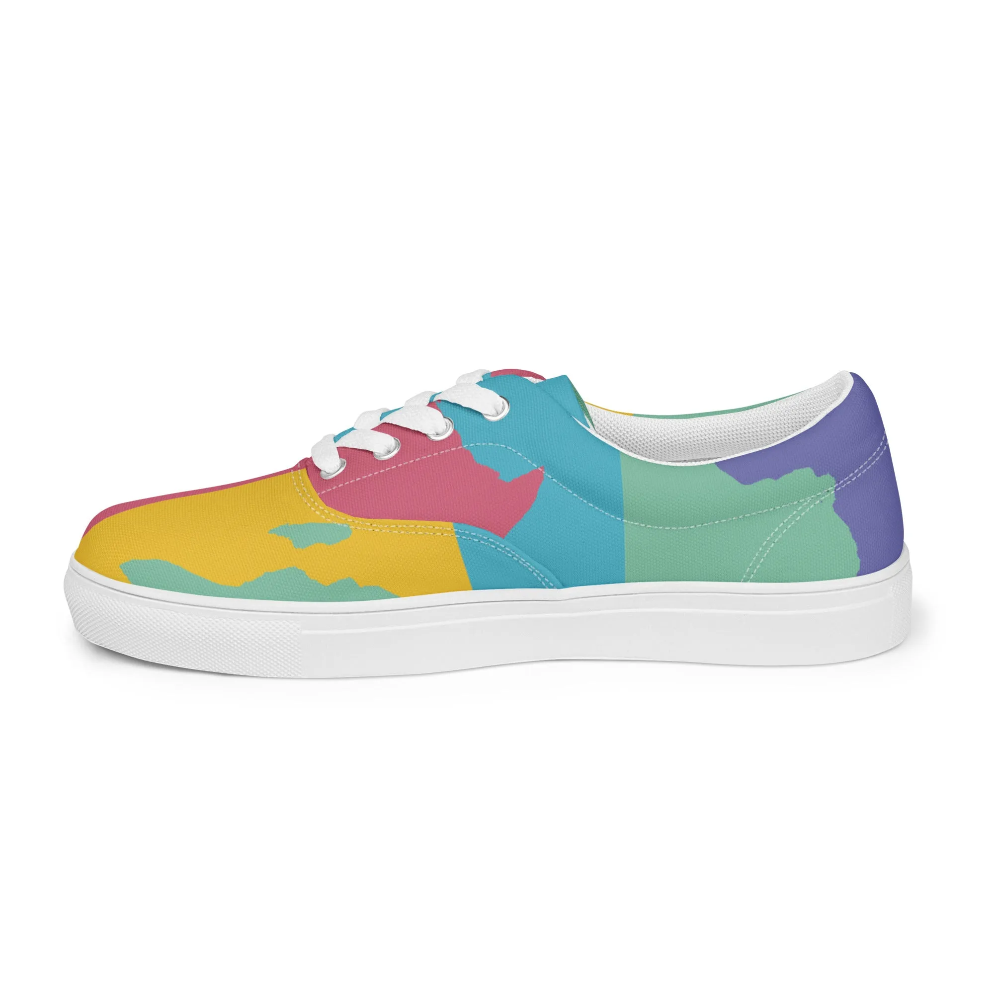 AFRICA WARHOL Men’s Lace-Up Canvas Shoes (Retro)