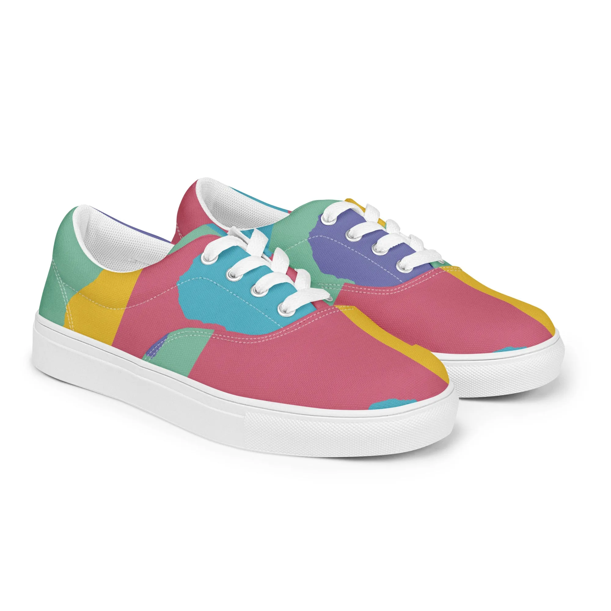 AFRICA WARHOL Men’s Lace-Up Canvas Shoes (Retro)