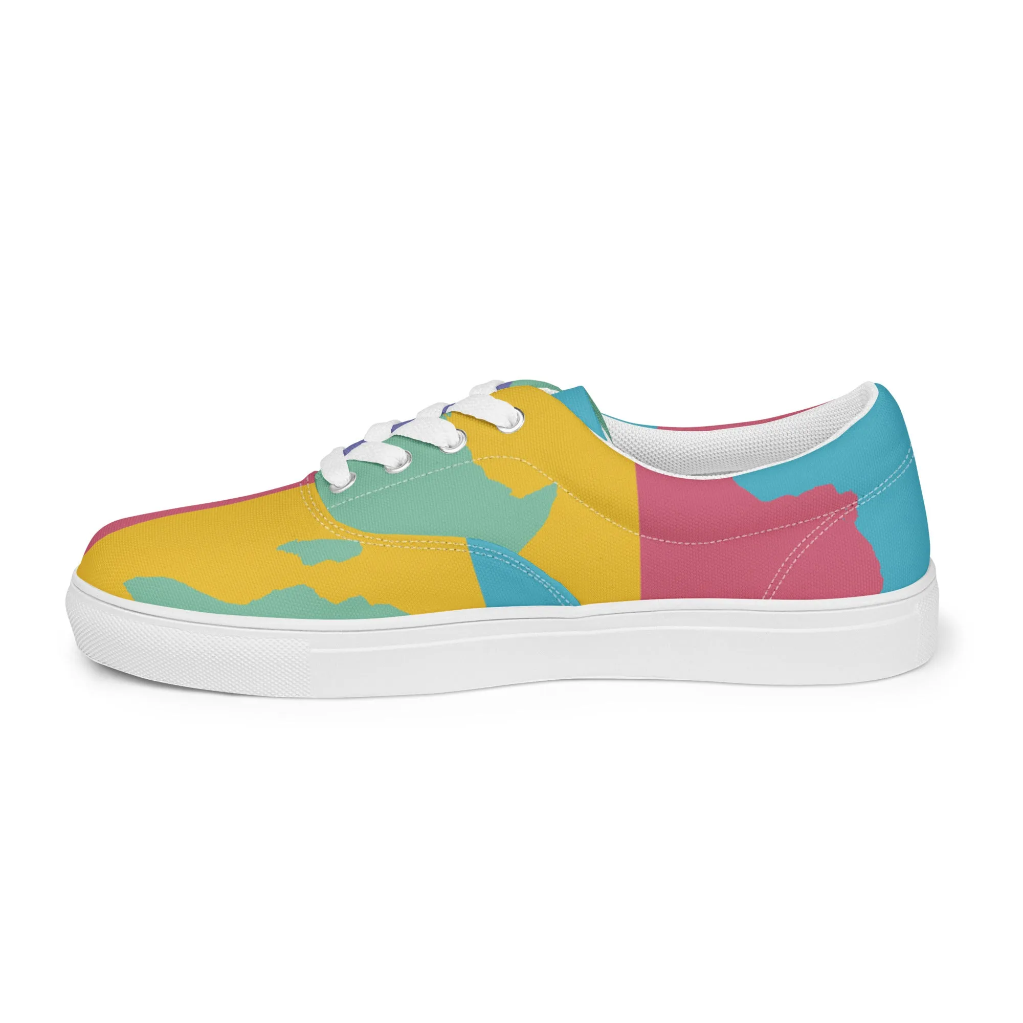 AFRICA WARHOL Men’s Lace-Up Canvas Shoes (Retro)
