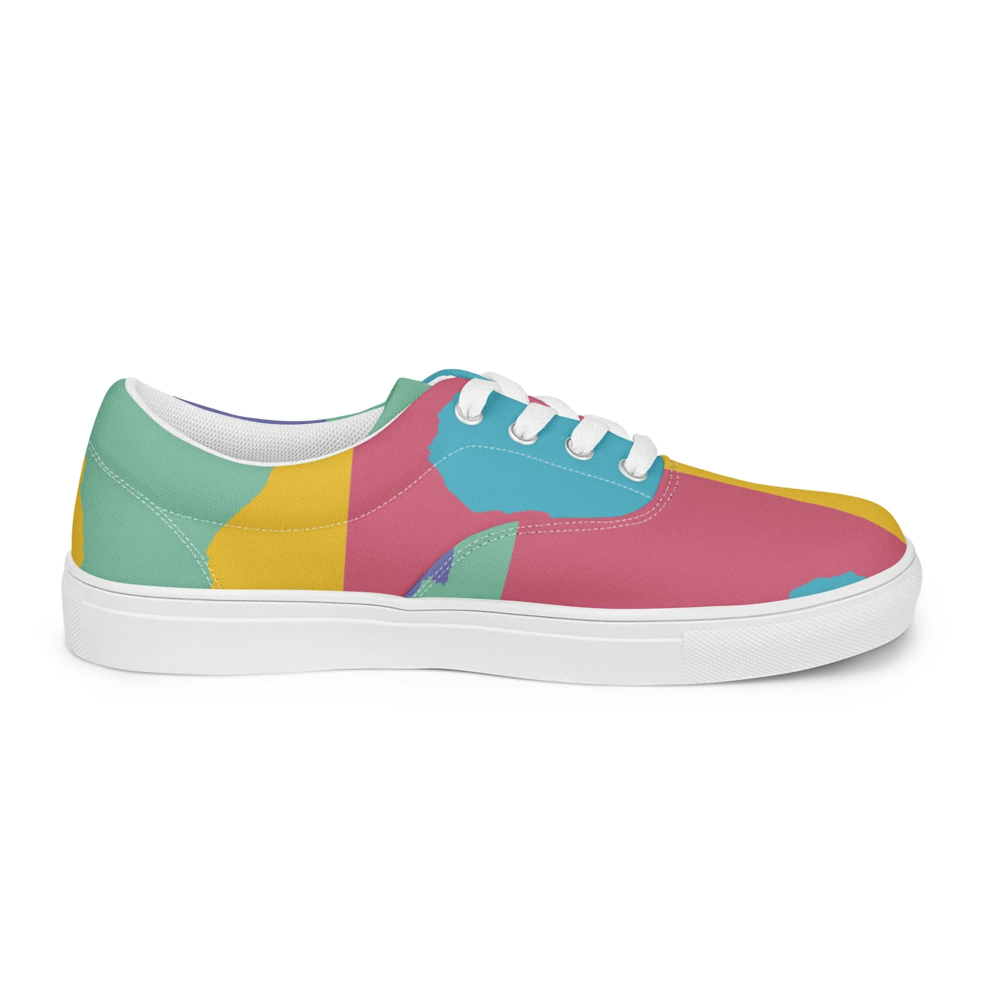 AFRICA WARHOL Men’s Lace-Up Canvas Shoes (Retro)