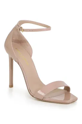 AMBER 105MM SANDAL | PATENT NUDE