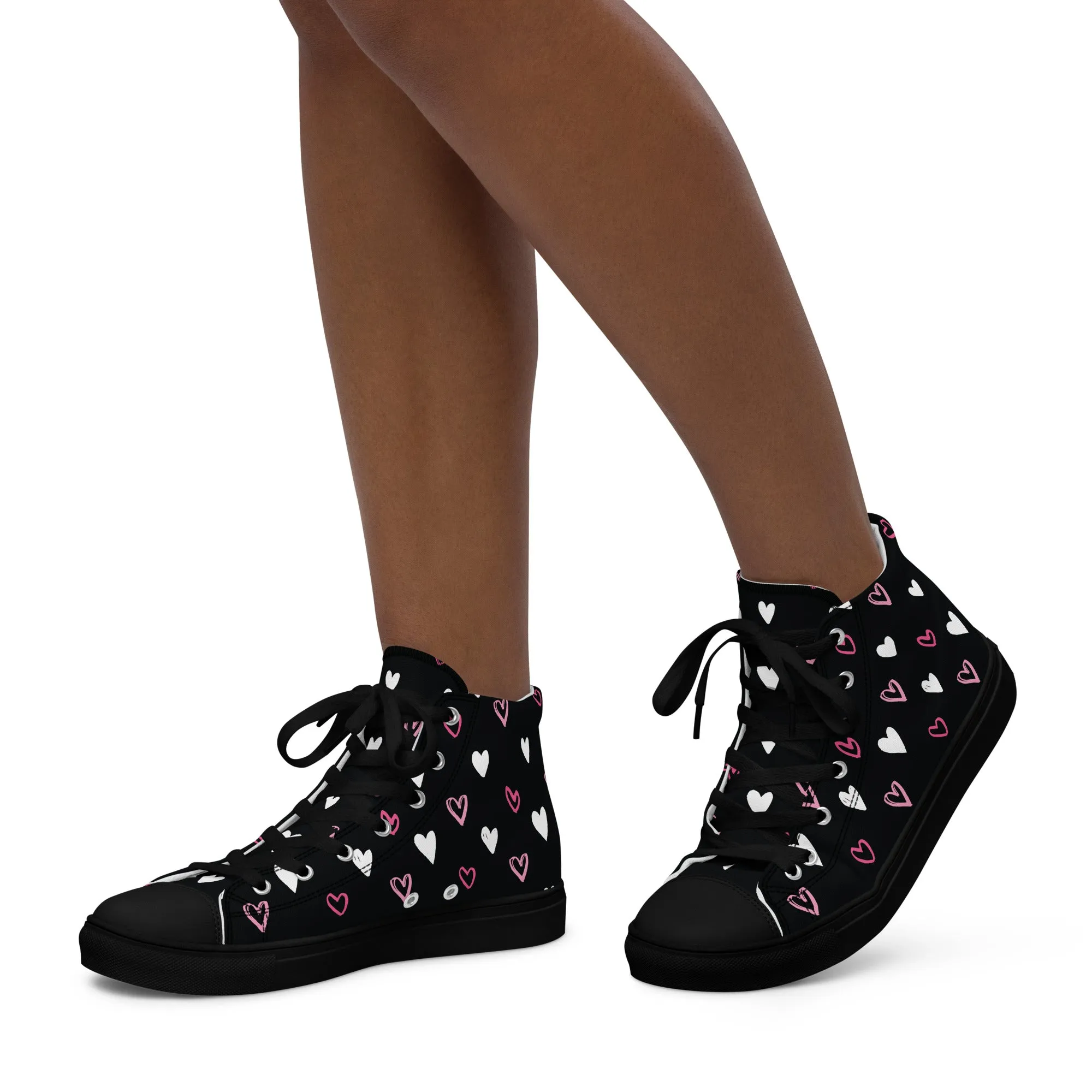 BE MY VALENTINE Women’s High Top Canvas Shoes