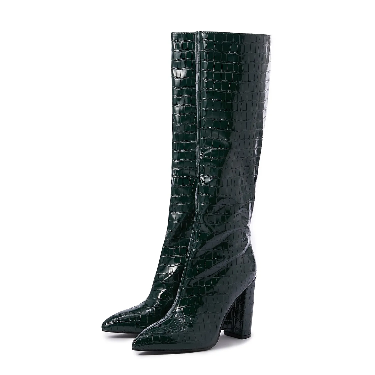 Cosmos Stone Pattern Knee-high Boots