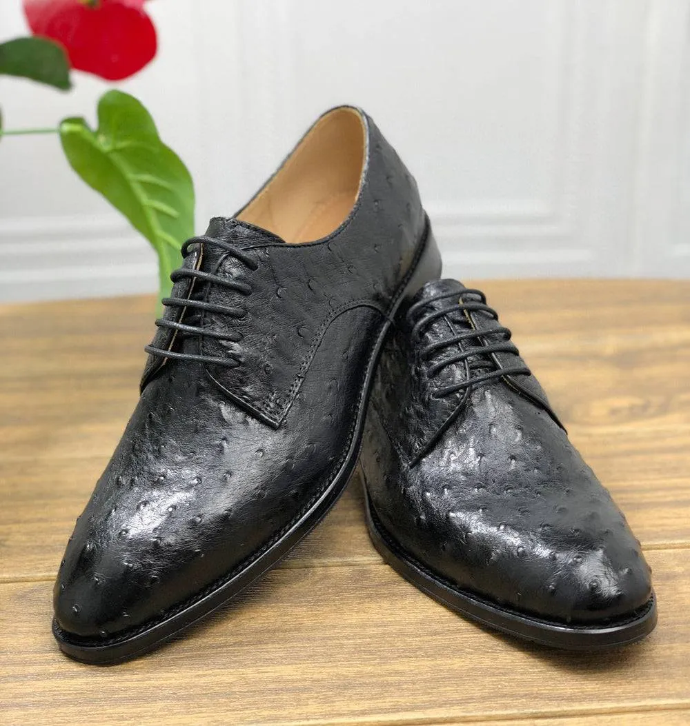 Crocodile Shoes Ostrich Leather Shoes