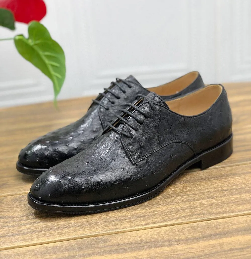 Crocodile Shoes Ostrich Leather Shoes
