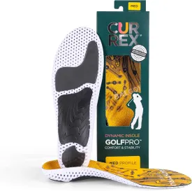 CURREX GolfPro Insoles for Golf Shoes  Arch Support Inserts to Improve Balance, Stability, Comfort & Performance, Help with Foot & Heel Pain Relief  for Men & Women  Medium Arch, Large