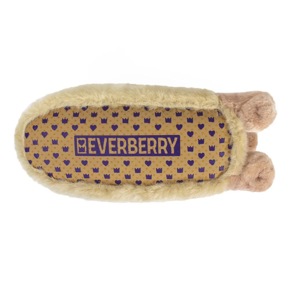 Dog Novelty Slippers JulesRoche Plush Yellow Labs Design