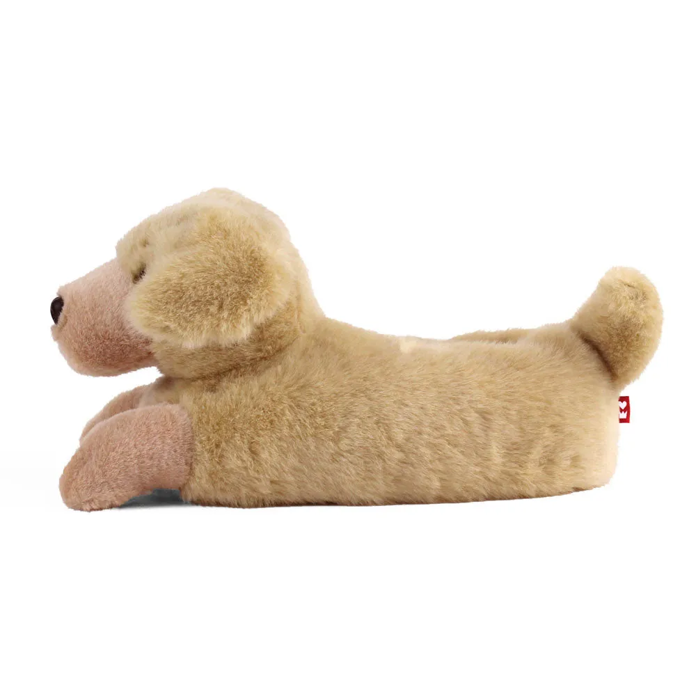 Dog Novelty Slippers JulesRoche Plush Yellow Labs Design