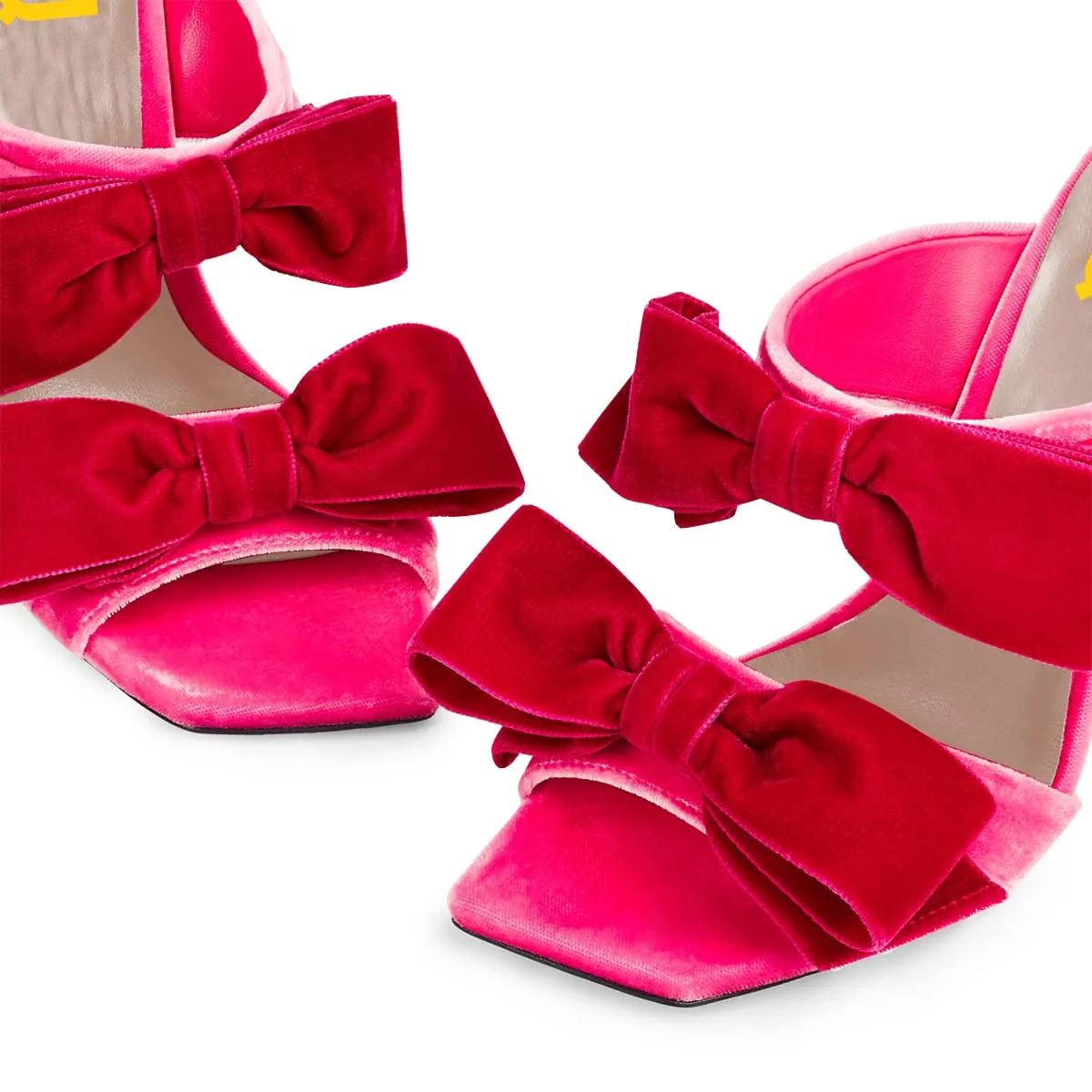 FSJ Sexy Bows Open Toe Mules Stiletto High Heel Slip On Dress Slides Sandals 12