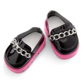 Fuchsia Flair Platform Loafers for 18-inch Dolls