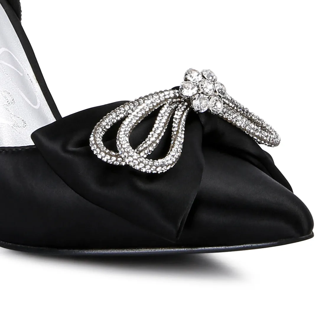 High Heeled Jewel Mule Sandals