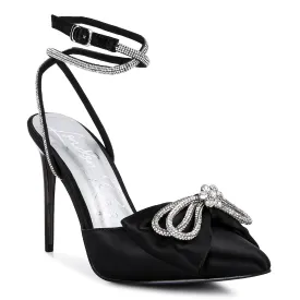 High Heeled Jewel Mule Sandals