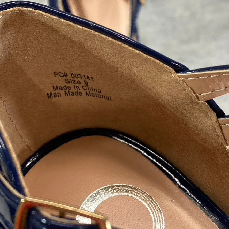 JOURNEE COLLECTION Women's Navy Tru Double Pointed-Toe Stiletto Pumps SZ9