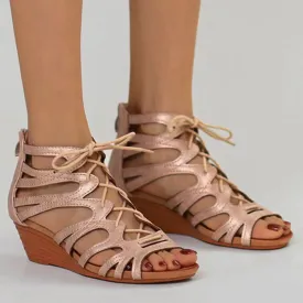 Large Size Low Sandals Woman Leather Big Low-heeled PU Hoof Heels TPR Slides Rome Fabric Large Size Low Sandals Woman Leather
