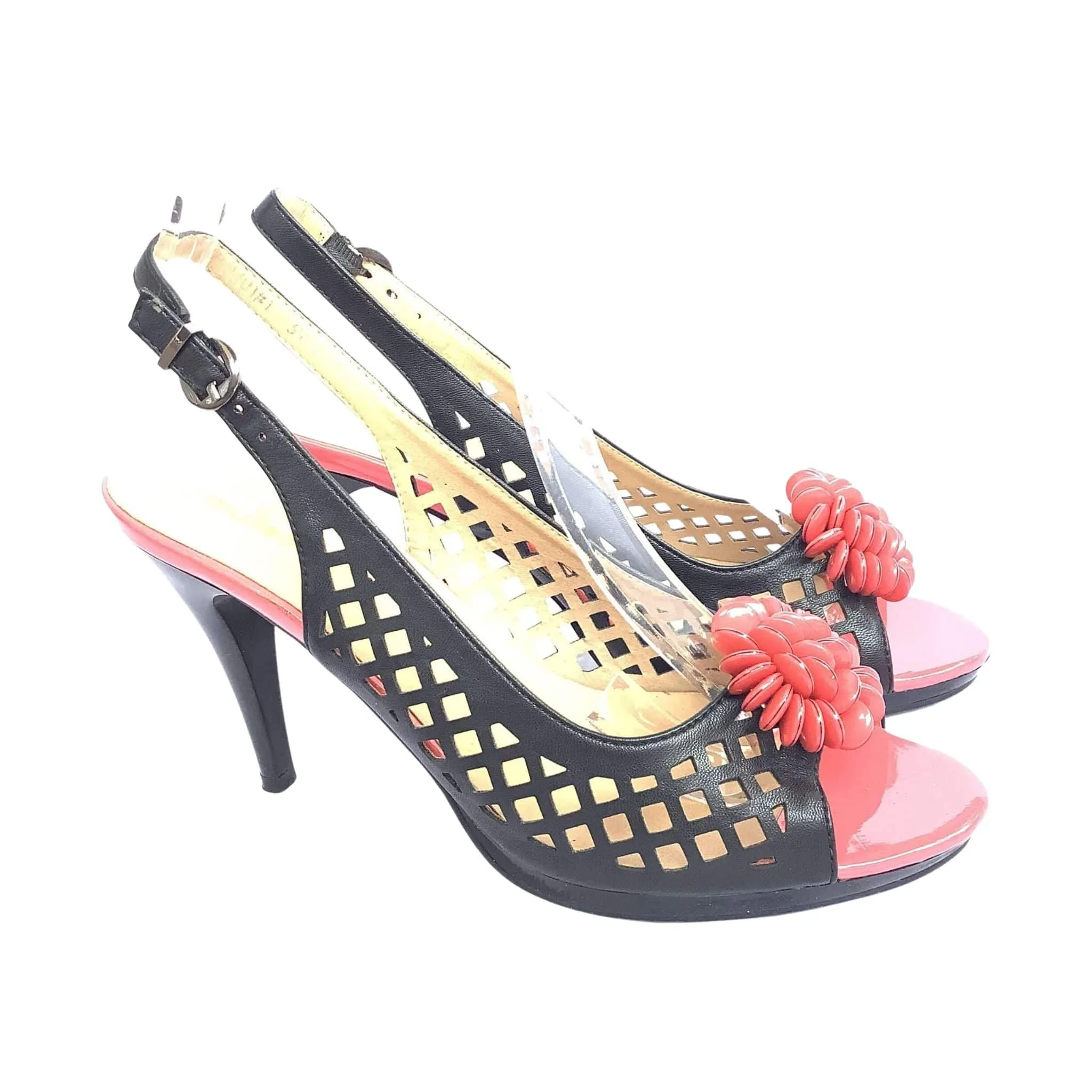 Laser Cut Stiletto Heels