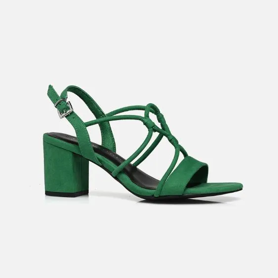 Marco Tozzi Leaf Green Block Heeled Sandal