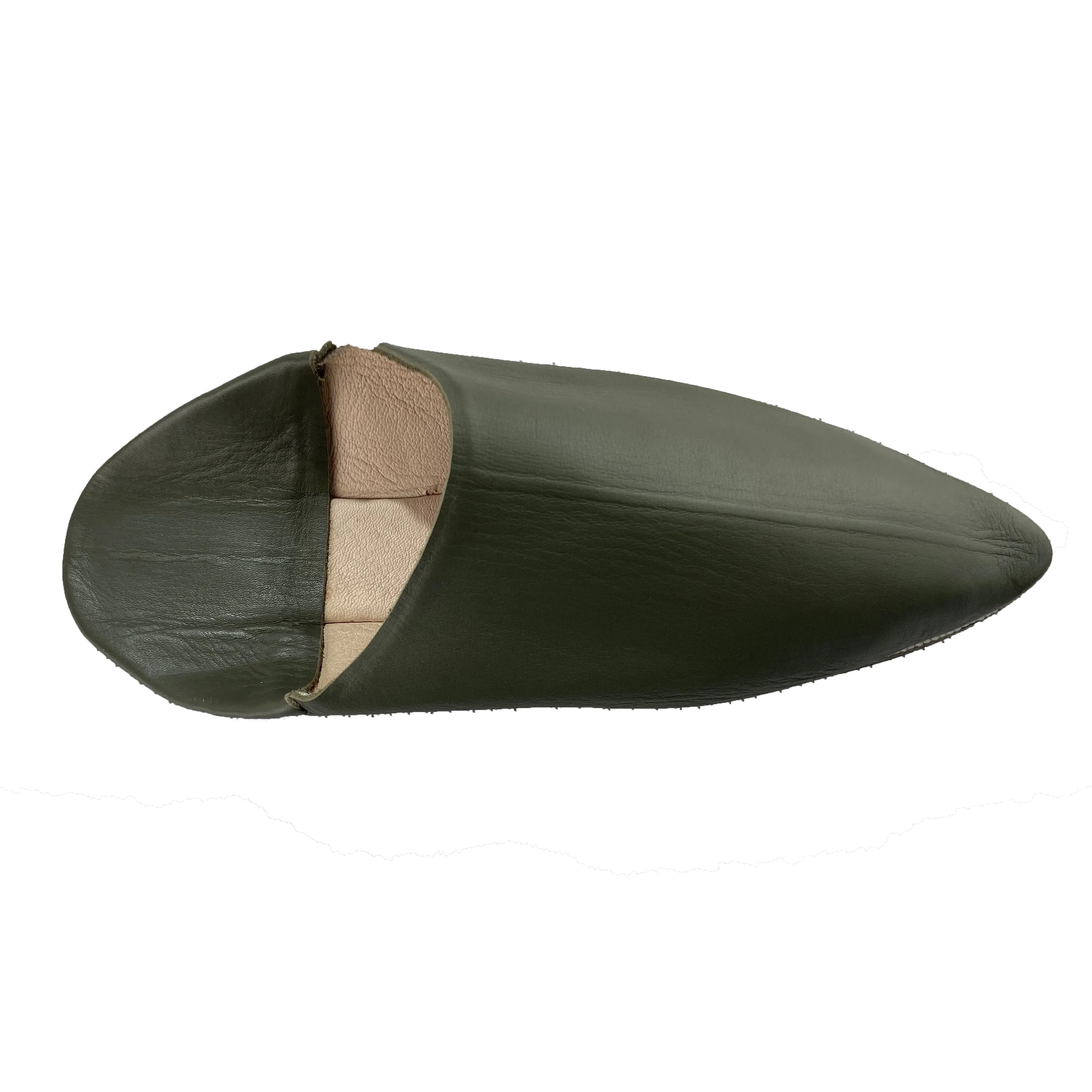 Men Moroccan Slipper in Khaki Leather