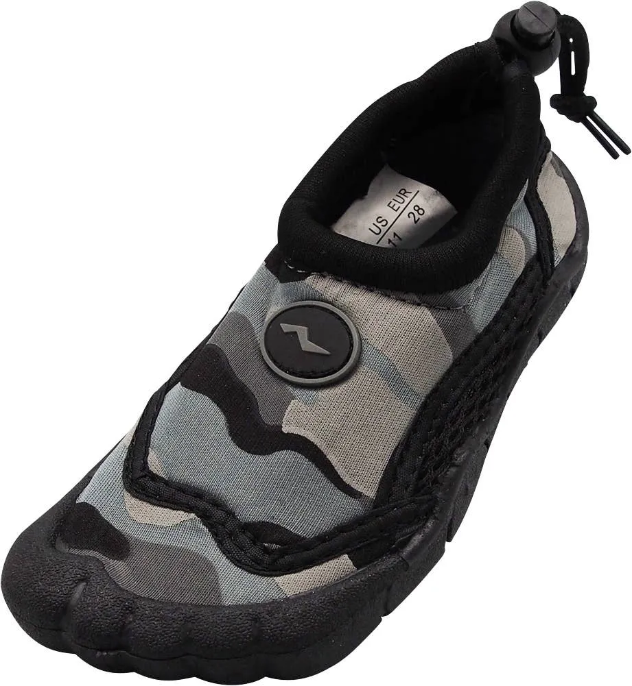 NORTY Boys 11-4 Grey/Black Camo Watershoe 38881