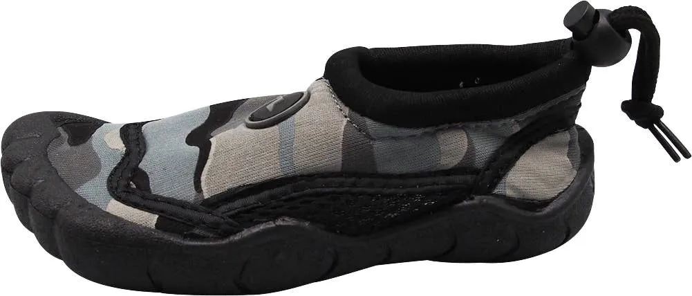 NORTY Boys 11-4 Grey/Black Camo Watershoe 38881