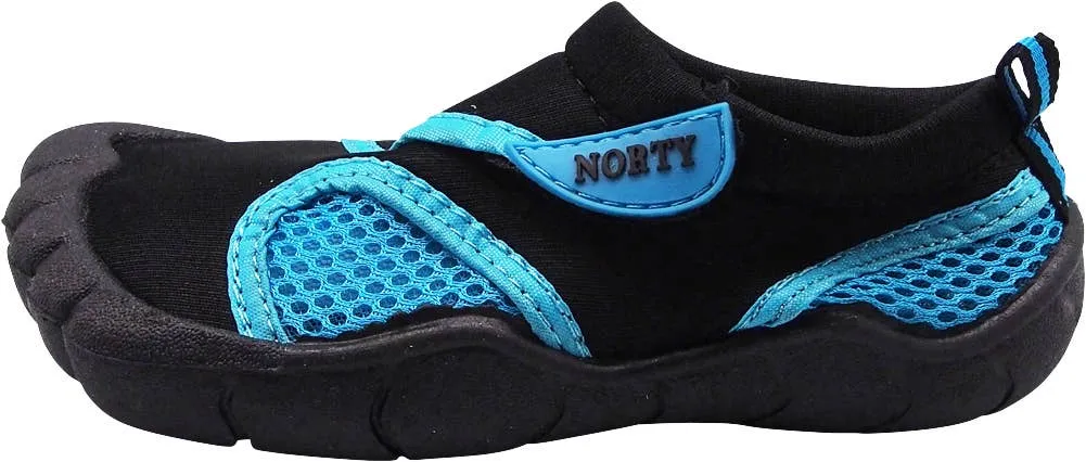 NORTY Girls 11-4 Black-Turquoise Watershoe 39393K