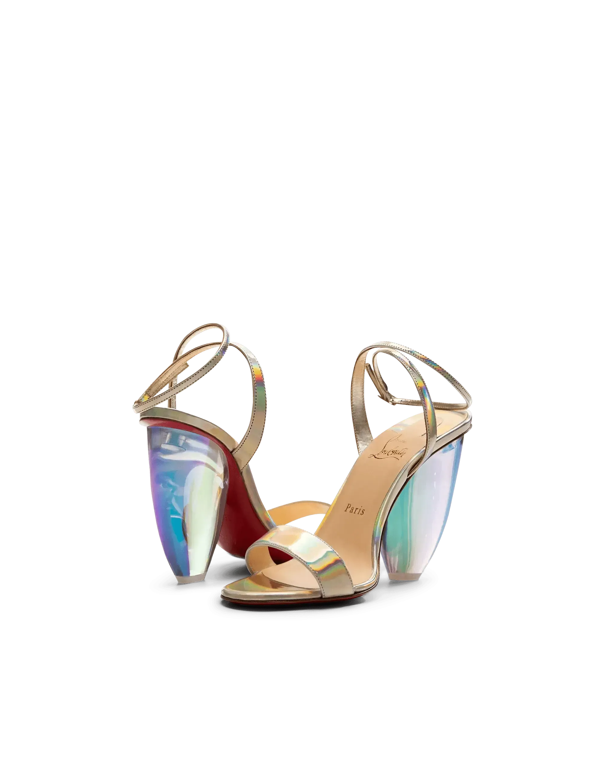 Pebble Queen Plexi-Heel Sandals