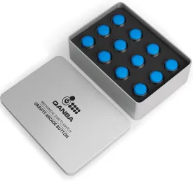 Qanba Gravity KS Mechanical Shafts Silent Pushbutton 24mm Snap-in (Boxed (Clear Black Blue E07(12 pcs)