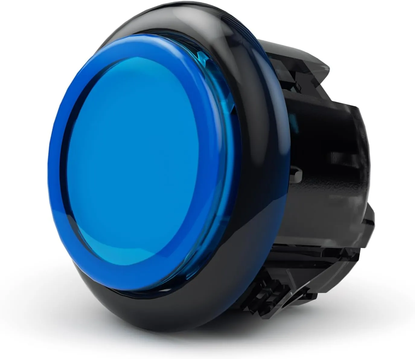 Qanba Gravity KS Mechanical Shafts Silent Pushbutton 30mm Snap-in (Boxed (Clear Black Blue D07(8 pcs)