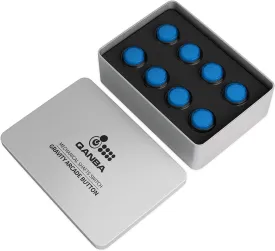 Qanba Gravity KS Mechanical Shafts Silent Pushbutton 30mm Snap-in (Boxed (Clear Black Blue D07(8 pcs)