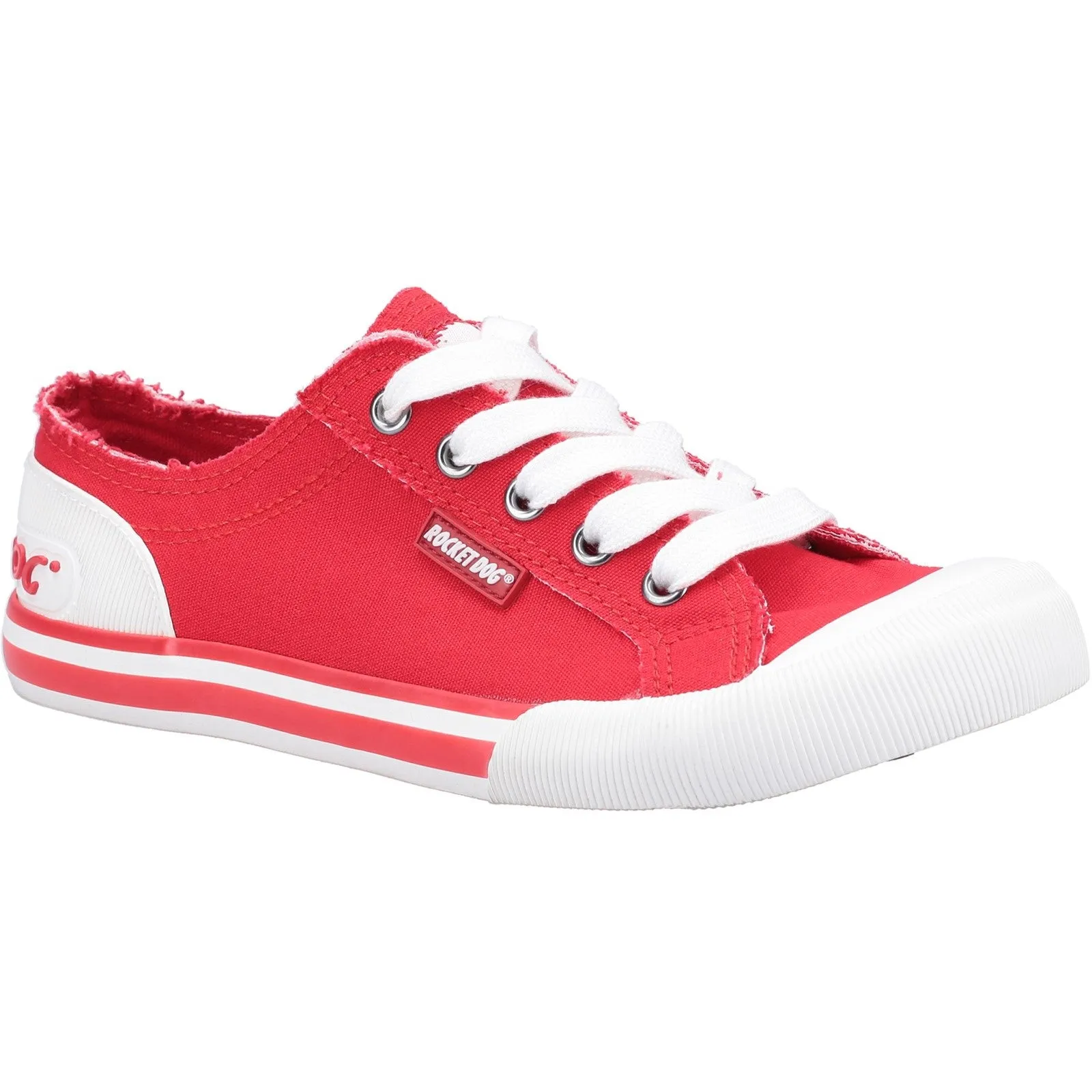 Rocket Dog Jazzin Red Canvas Trainers