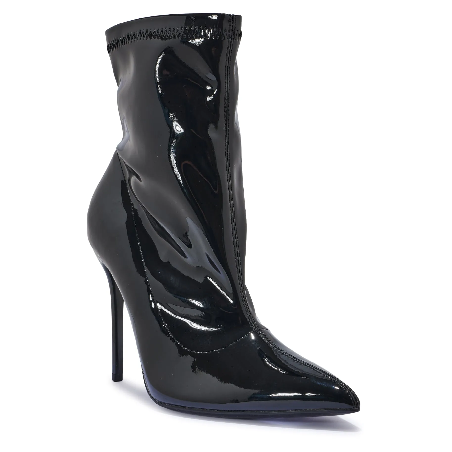 SNOSH43 POINTED TOE STILETTO HEEL ANKLE BOOT