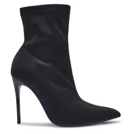 SNOSH43 POINTED TOE STILETTO HEEL ANKLE BOOT