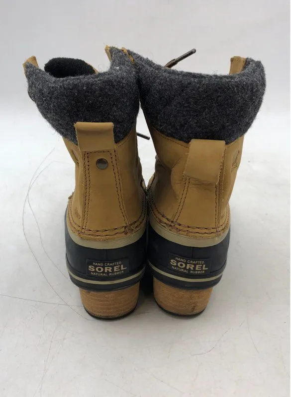 Sorel Women's Slimpack Lace 2 Black Brown Snow Boots - Size 7