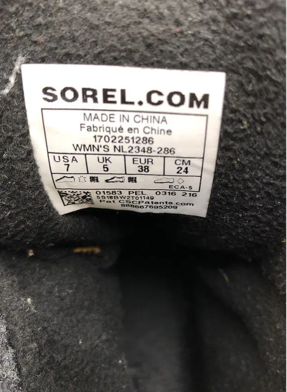 Sorel Women's Slimpack Lace 2 Black Brown Snow Boots - Size 7