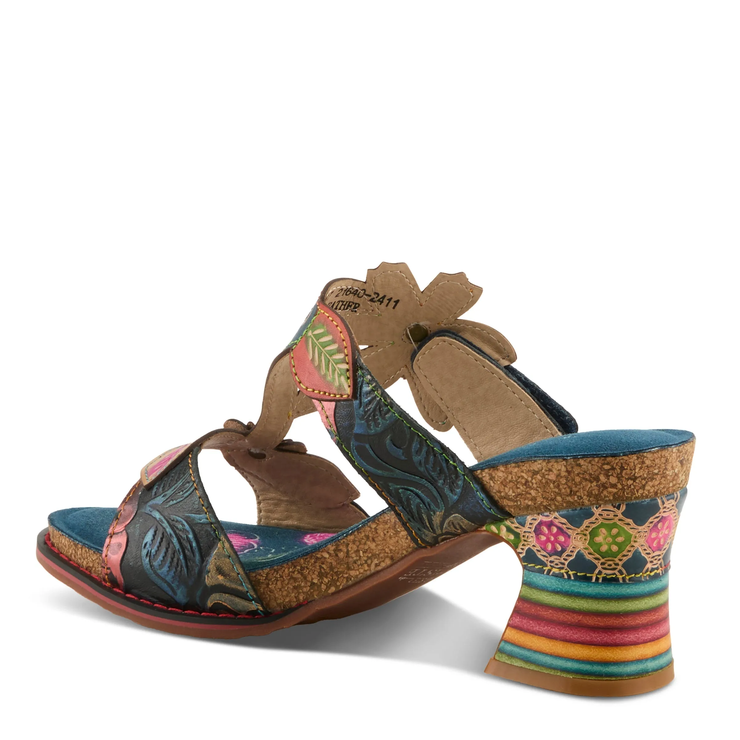 Spring Step Shoes L'Artiste Rossie Heeled Sandals Women's Leather Multi Color