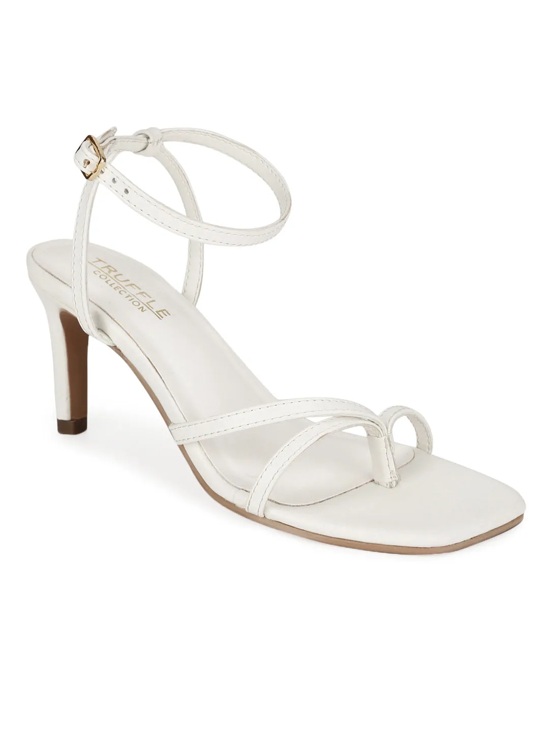 White PU Strappy Stiletto Sandals (TC-ST-1234-WHTPU)