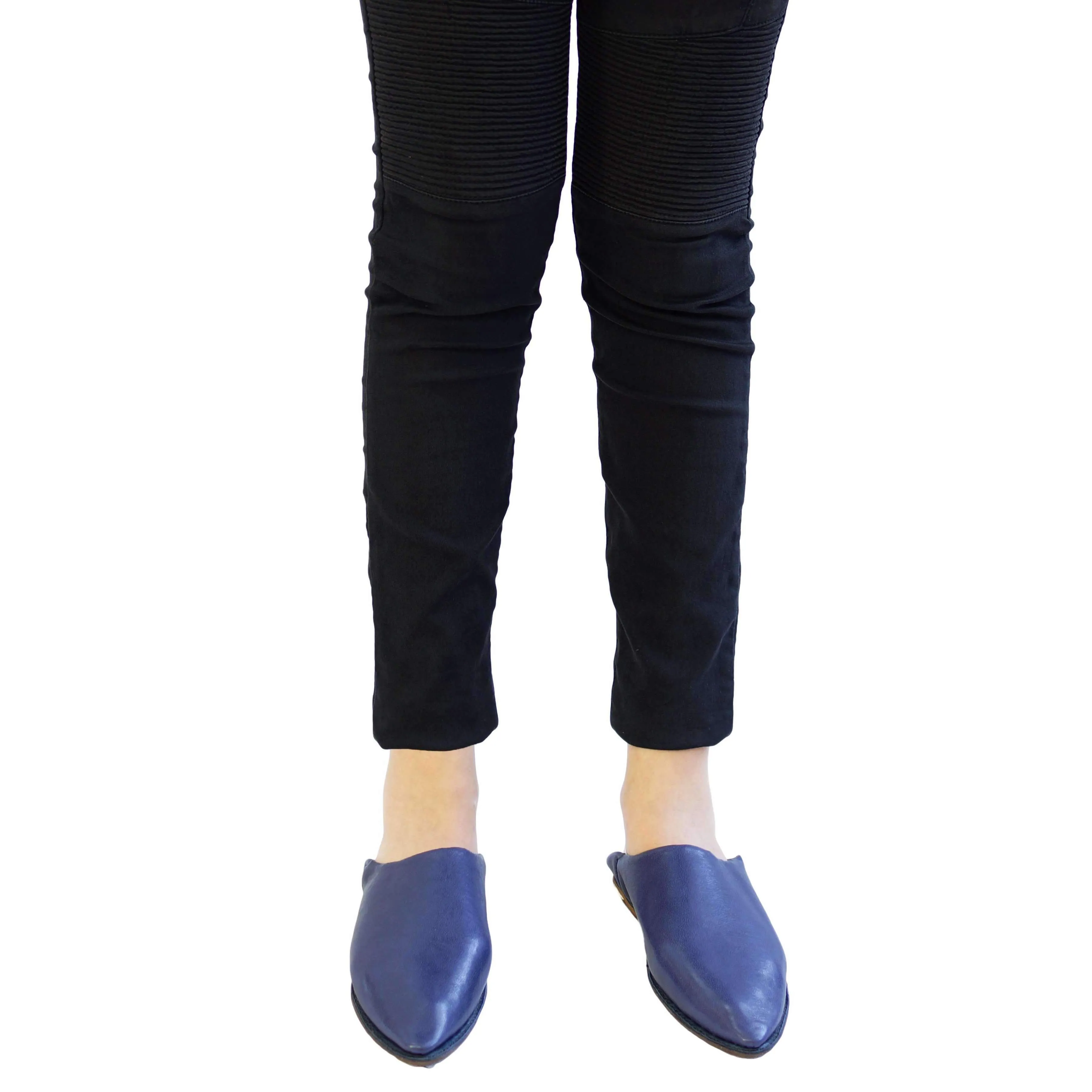 Women Moroccan Slipper in Navy Blue
