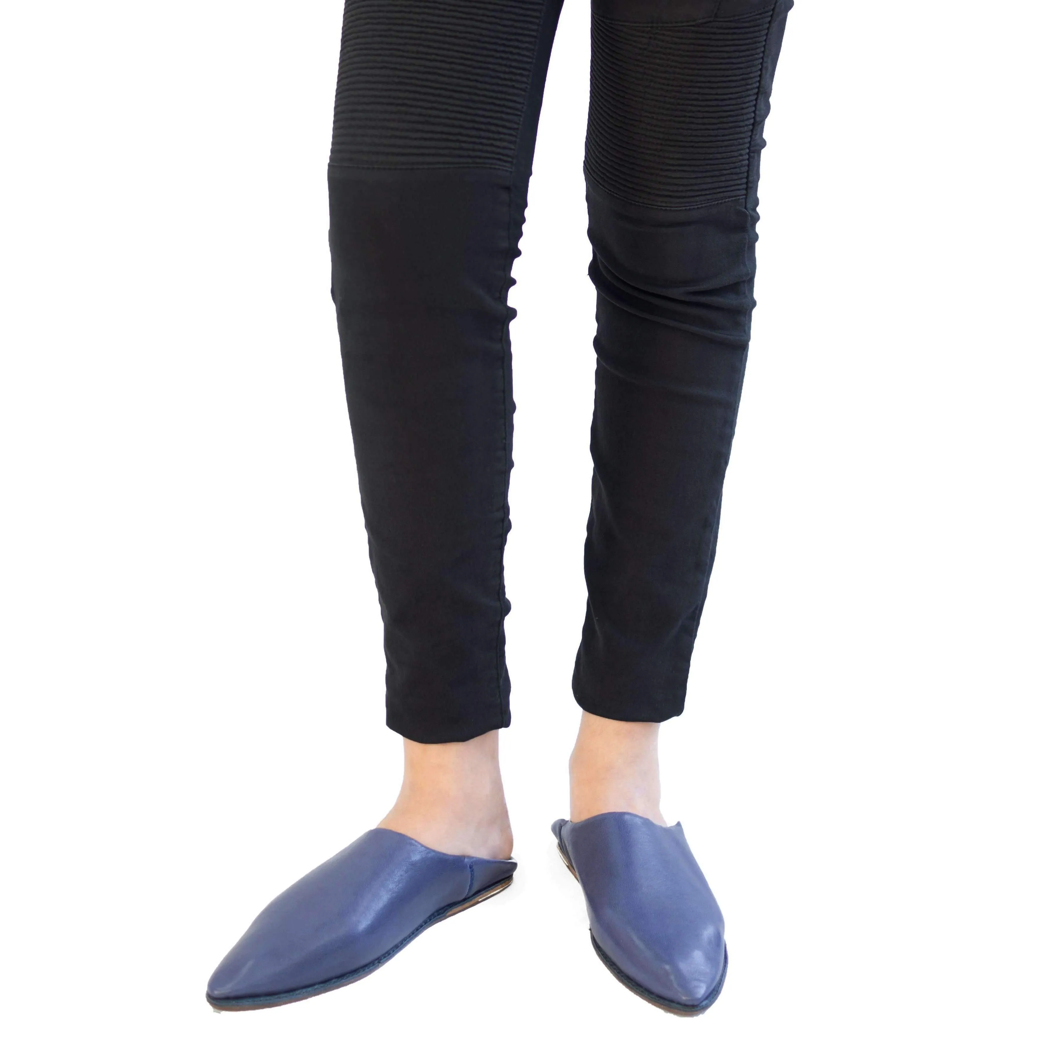 Women Moroccan Slipper in Navy Blue